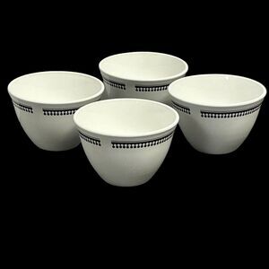 Set Of 4 Vintage Corning Pyroceram Tableware Seville 8oz Bouillon Cups